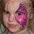 Fuschia Butterfly Face Painting
