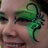 Green Abstract  Face Painting