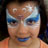 Blue Princess Face Painting