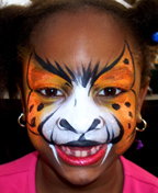 Cheetah Face Painting